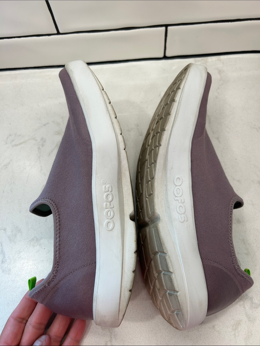Oofos Womens OOmg Eezee Slip On Shoe Size11 Mauve Purple Recovery Comfort Sporty - Picture 9 of 15